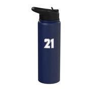Número 21 - Camiseta minimalista de cumpleaños del equipo deportivo numerada Stainless Steel Insulated Water Bottle