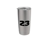 Número 23 Twenty-three Sports Team BACK PRINT Matching Vaso térmico de acero inoxidable de doble pared