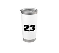 Número 23 Twenty-three Sports Team BACK PRINT Matching Vaso térmico de acero inoxidable de doble pared