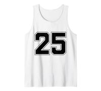 Numero 25 Big Bold Capital Varsity Alfabeto Monograma Camiseta sin Mangas