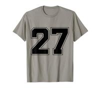Numero 27 Big Bold Capital Varsity Alphabet Monograma Camiseta