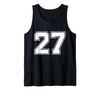 Numero 27 Big Bold Capital Varsity Alphabet Monograma Camiseta sin Mangas