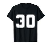 Numero 30 Big Bold Capital Varsity Alfabeto Monograma Camiseta