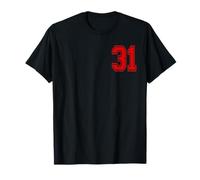 Número 31 Red Sports Team Style Camiseta
