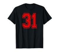 Número 31 Red Sports Team Style Camiseta