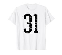 Número 31 Sports Team 31st Jersey Varsity Birthday Football Camiseta