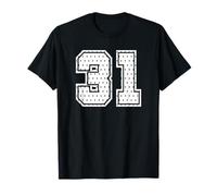 Número 31 Sports Team 31st Jersey Varsity Birthday Football Camiseta