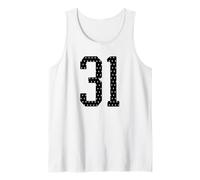 Número 31 Sports Team 31st Jersey Varsity Birthday Football Camiseta sin Mangas