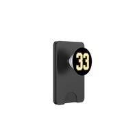 Número #33 Equipo de deportes blancos amarillos Número 33 PopSockets PopWallet para MagSafe