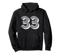 Número #33 para el uniforme del equipo deportivo número treinta y tres Sudadera con Capucha
