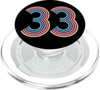 Número 33, Treinta y Tres Aniversario Hombres Mujeres 33 Cumpleaños PopSockets PopGrip para MagSafe