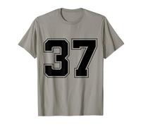 Numero 37 Big Bold Capital Varsity Alfabeto Monograma Camiseta
