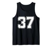 Numero 37 Big Bold Capital Varsity Alfabeto Monograma Camiseta sin Mangas