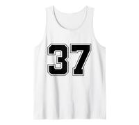 Numero 37 Big Bold Capital Varsity Alfabeto Monograma Camiseta sin Mangas
