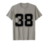 Numero 38 Big Bold Capital Varsity Alfabeto Monograma Camiseta