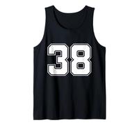 Numero 38 Big Bold Capital Varsity Alfabeto Monograma Camiseta sin Mangas