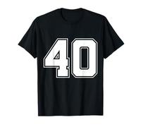 Numero 40 Big Bold Capital Varsity Alfabeto Monograma Camiseta