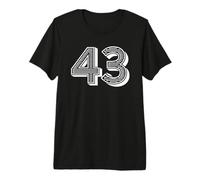Número 43 para Uniforme de Equipo Deportivo, número Cuarenta y Tres Camiseta Premium