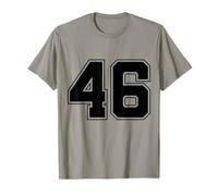 Numero 46 Big Bold Capital Varsity Alfabeto Monograma Camiseta