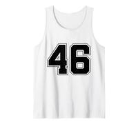 Numero 46 Big Bold Capital Varsity Alfabeto Monograma Camiseta sin Mangas