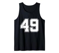 Numero 49 Big Bold Capital Varsity Alfabeto Monograma Camiseta sin Mangas