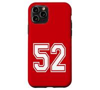 Número 52 estilo deportivo en blanco Carcasa para iPhone 11 Pro