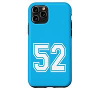 Número 52 estilo deportivo en blanco Carcasa para iPhone 11 Pro