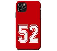 Número 52 estilo deportivo en blanco Carcasa para iPhone 11 Pro Max