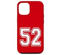 Número 52 estilo deportivo en blanco Carcasa para iPhone 12/12 Pro