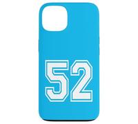 Número 52 estilo deportivo en blanco Carcasa para iPhone 13