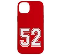 Número 52 estilo deportivo en blanco Carcasa para iPhone 14 Plus