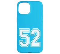 Número 52 estilo deportivo en blanco Carcasa para iPhone 15