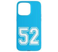 Número 52 estilo deportivo en blanco Carcasa para iPhone 15 Pro Max
