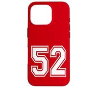 Número 52 estilo deportivo en blanco Carcasa para iPhone 16 Pro