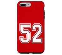 Número 52 estilo deportivo en blanco Carcasa para iPhone 7 Plus/8 Plus