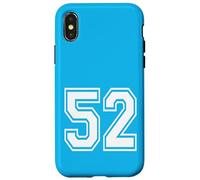 Número 52 estilo deportivo en blanco Carcasa para iPhone X/XS