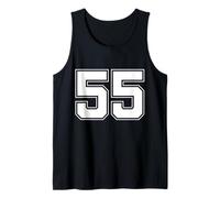Numero 55 Big Bold Capital Varsity Alfabeto Monograma Camiseta sin Mangas