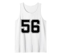 Numero 56 Big Bold Capital Varsity Alfabeto Monograma Camiseta sin Mangas