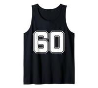 Numero 60 Big Bold Capital Varsity Alfabeto Monograma Camiseta sin Mangas