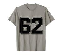 Numero 62 Big Bold Capital Varsity Alfabeto Monograma Camiseta