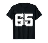 Numero 65 Big Bold Capital Varsity Alfabeto Monograma Camiseta