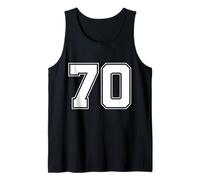Numero 70 Big Bold Capital Varsity Alfabeto Monograma Camiseta sin Mangas