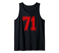 Número 71 Red Sports Team Style Camiseta sin Mangas