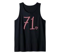 Número 71 Setenta y Uno, para Mujeres 71 Años 71 Cumpleaños Camiseta sin Mangas