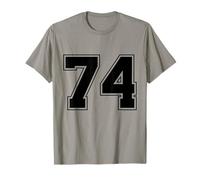 Numero 74 Big Bold Capital Varsity Alfabeto Monograma Camiseta