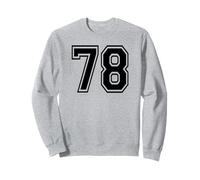 Número 78 College Sports Team en negro Sudadera