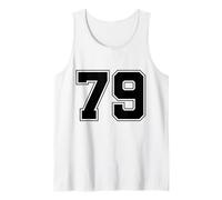 Numero 79 Big Bold Capital Varsity Alfabeto Monograma Camiseta sin Mangas