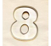 Número 8 de madera sin acabar, números y formas rellenables vacíos del 0 al 9