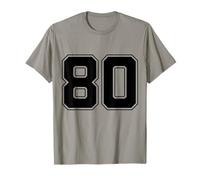 Numero 80 Big Bold Capital Varsity Alfabeto Monograma Camiseta