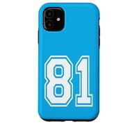 Número 81 Estilo de Equipo Deportivo en Blanco Carcasa para iPhone 11